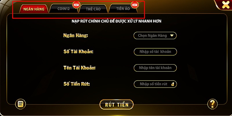 Cách rút tiền Go88